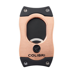 Colibri S Cut Rose Gold and Black Cigar Cutter