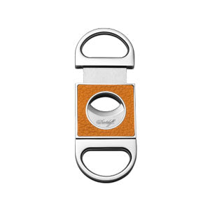 Davidoff Double Blade Cigar Cutter - Saffron Leather