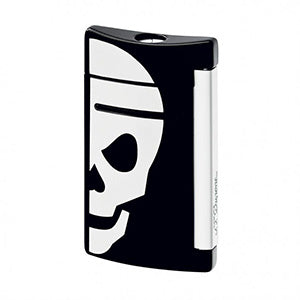S.T. Dupont Minijet Cigar Torch Lighter Black with White skull