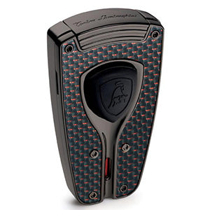 Lamborghini Forza Cigar Torch Lighter Black and Red Carbon Fiber