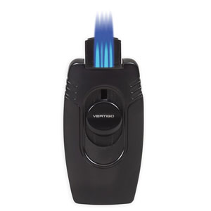 Vertigo Goliath 4 Torch Flame Lighter Black