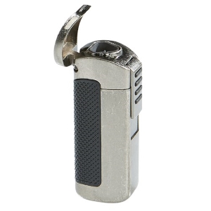 Lotus CEO Triple Torch Cigar Lighter Antique Pewter and Black