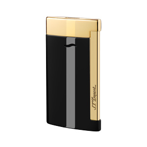 S.T. Dupont Slim 7 Range Cigar Torch Lighter Black Gold