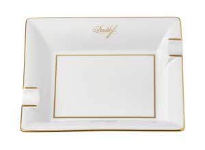 Davidoff White & Silver 2 Cigar Porcelain Ashtray by Limoges New In Box