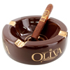 Oliva Brown Ceramic 4 Cigar Ashtray