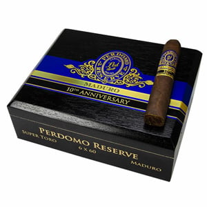 Perdomo 10th Anniversary Maduro Super Toro Cigars